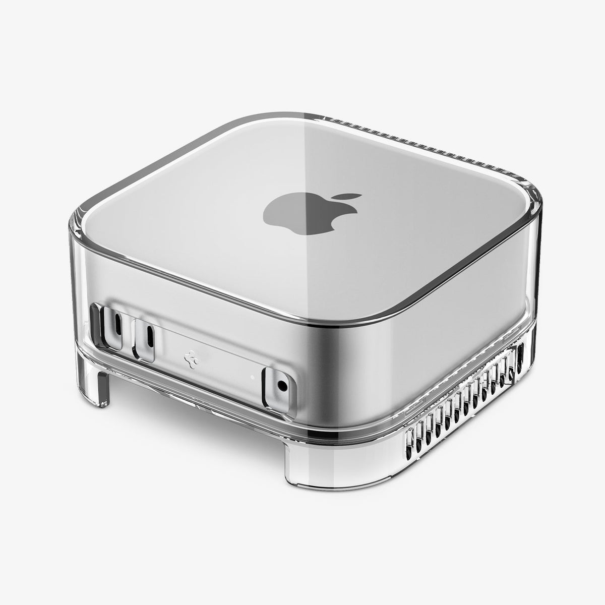 ACS09210 - Apple Mac Mini Stand | Ultra Hybrid in Crystal Clear showing the front and partial top