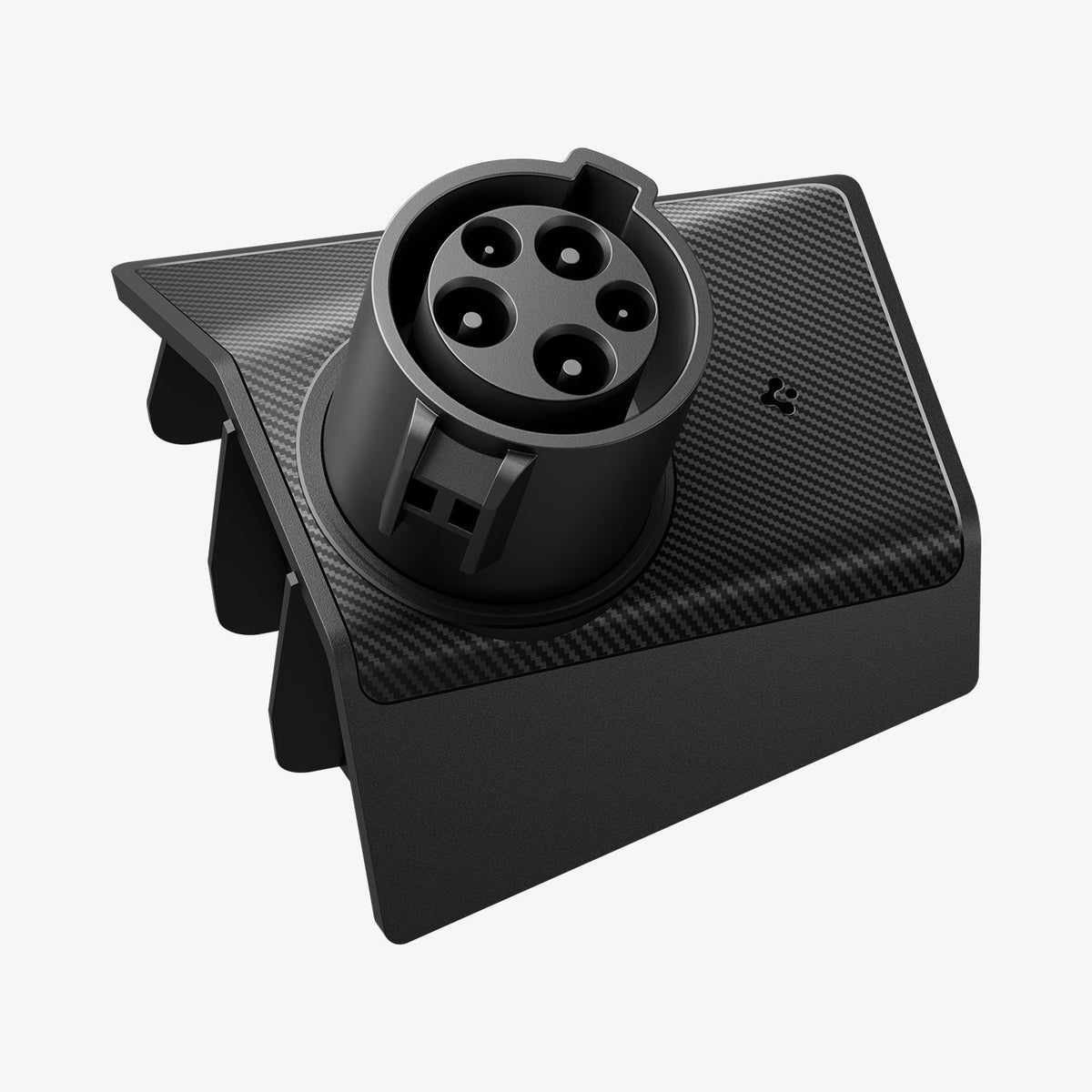 ACP09182 - Tesla cybertruck Charging Adapter Door Dock CO252 in Black showing the top, sides and inner