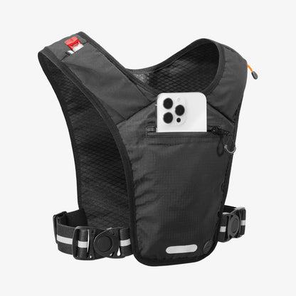 AMP07603 - Dynamic Shield™ Running Vest | A720 M-L in Black showing the front with small pocket