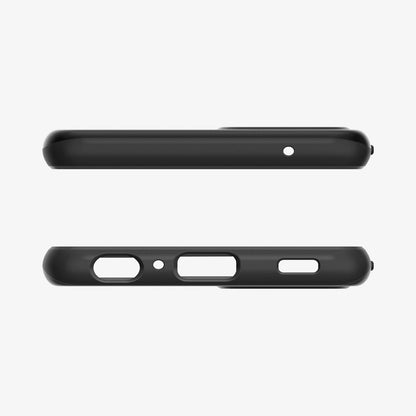 ACS02314 - Galaxy A52 Case Thin Fit in Black showing the top and bottom