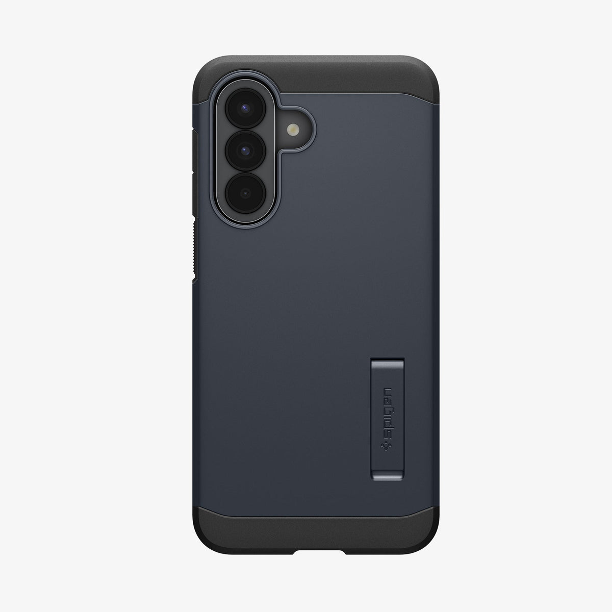 ACS11126 - Spigen Tough Armor Galaxy A57 5G case in Metal Slate - back view showing matte slate finish, camera cutout, and built-in kickstand