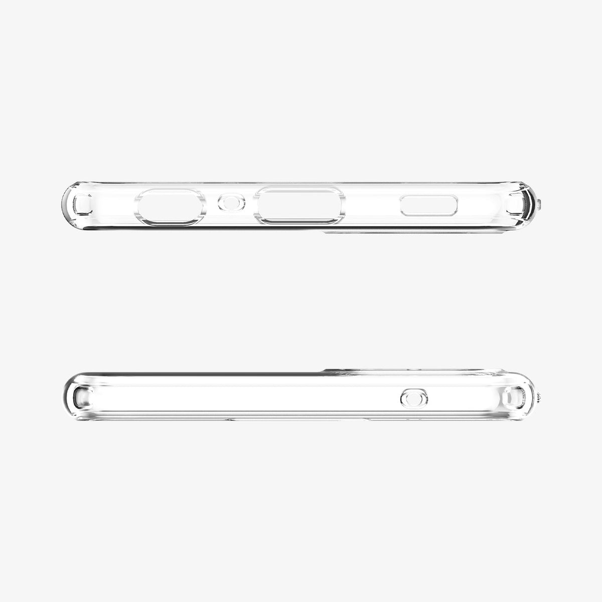 ACS02325 - Galaxy A72 Case Liquid Crystal in Crystal Clear showing the top and bottom