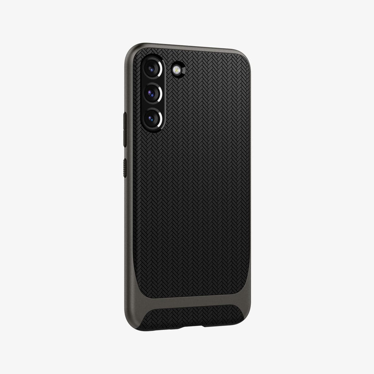 ACS03993 - Galaxy S22 5G Case Neo Hybrid in gunmetal showing the back and partial side