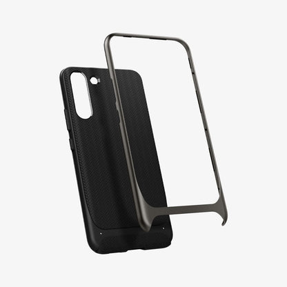 ACS03993 - Galaxy S22 5G Case Neo Hybrid in gunmetal showing the dual layer construction