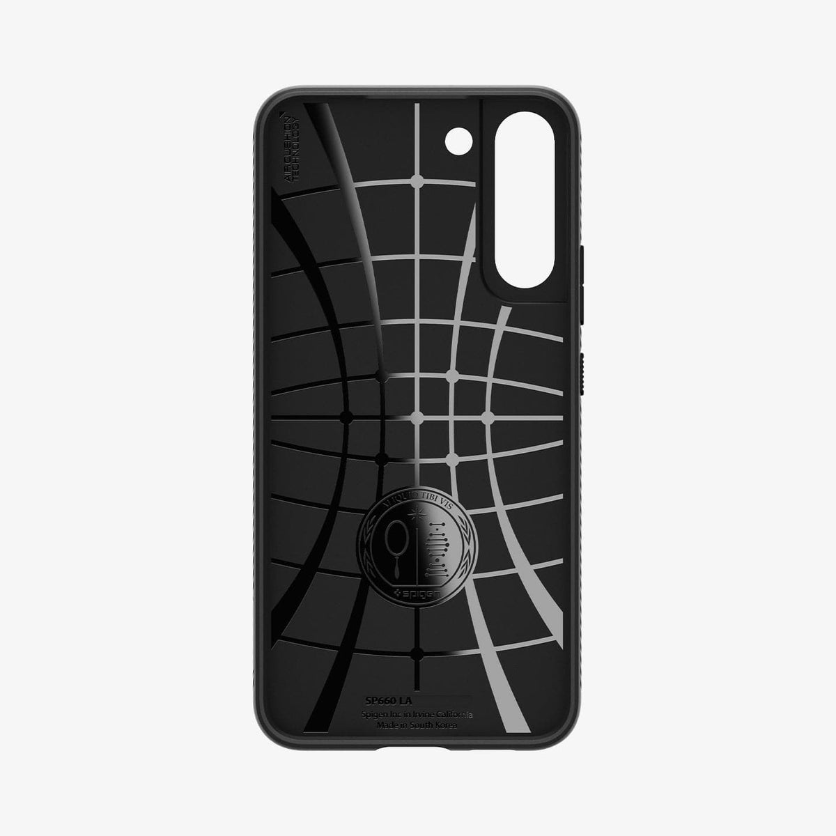 ACS03953 - Galaxy S22 Plus 5G Case Liquid Air in black showing the inside of case