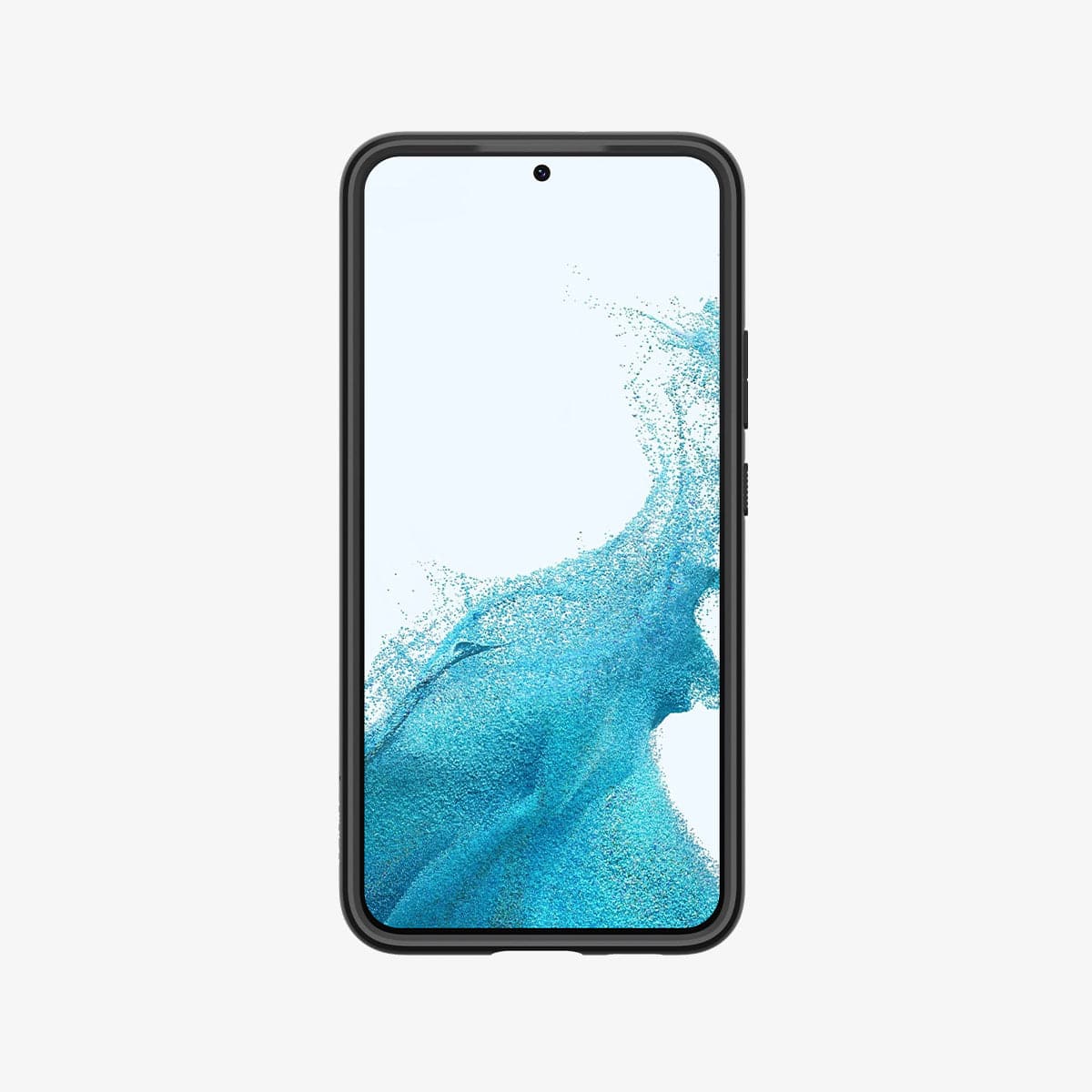ACS03989 - Galaxy S22 5G Case Ultra Hybrid in matte black showing the front