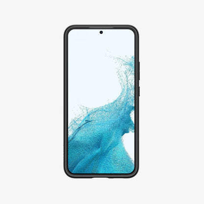 ACS03989 - Galaxy S22 5G Case Ultra Hybrid in matte black showing the front