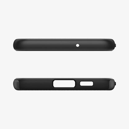 ACS05674 - Galaxy S23 Plus Case Neo Hybrid in black showing the top and bottom with precise cutouts