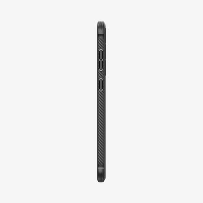 ACS05665 - Galaxy S23 Plus Case Rugged Armor in matte black showing the side with volume controls