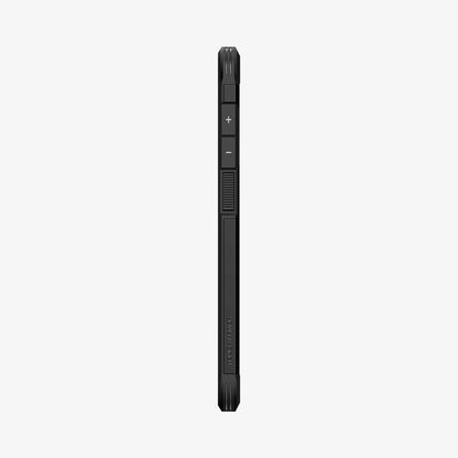 ACS05718 - Galaxy S23 Case Tough Armor in black showing the side with volume controls