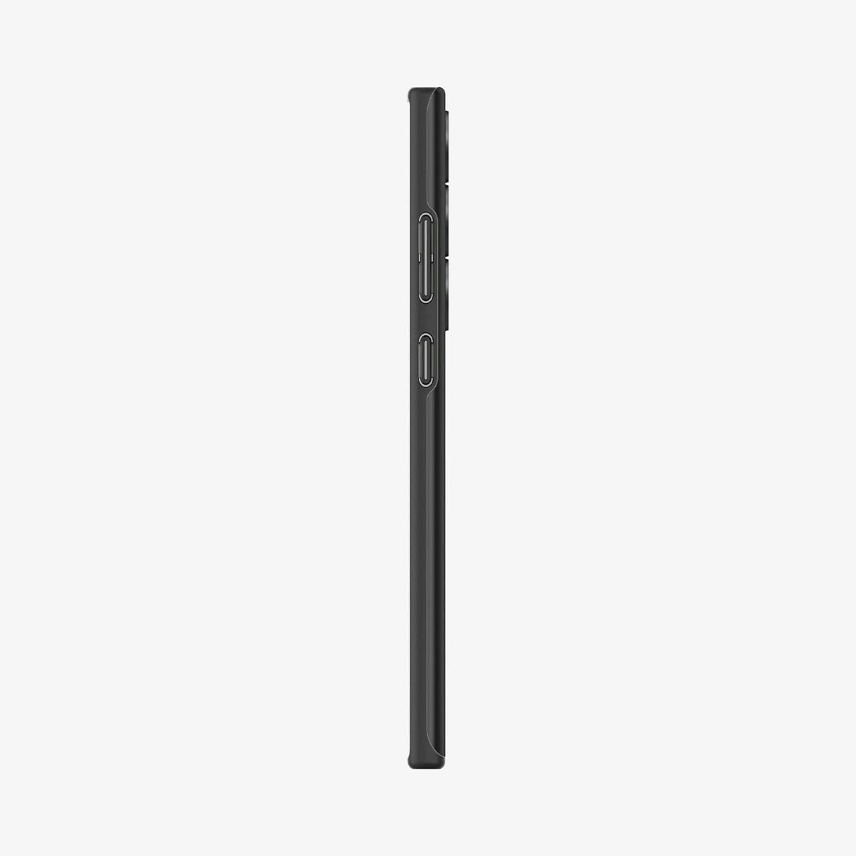 ACS05609 - Galaxy S23 Ultra Case Thin Fit in black showing the side with volume controls