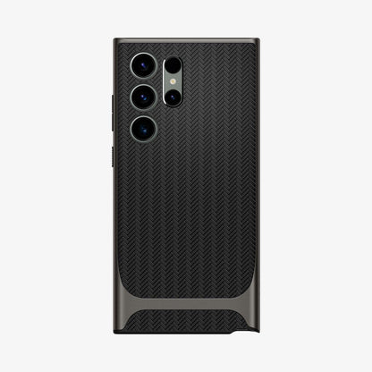 ACS05627 - Galaxy S23 Ultra Case Neo Hybrid in gunmetal showing the back