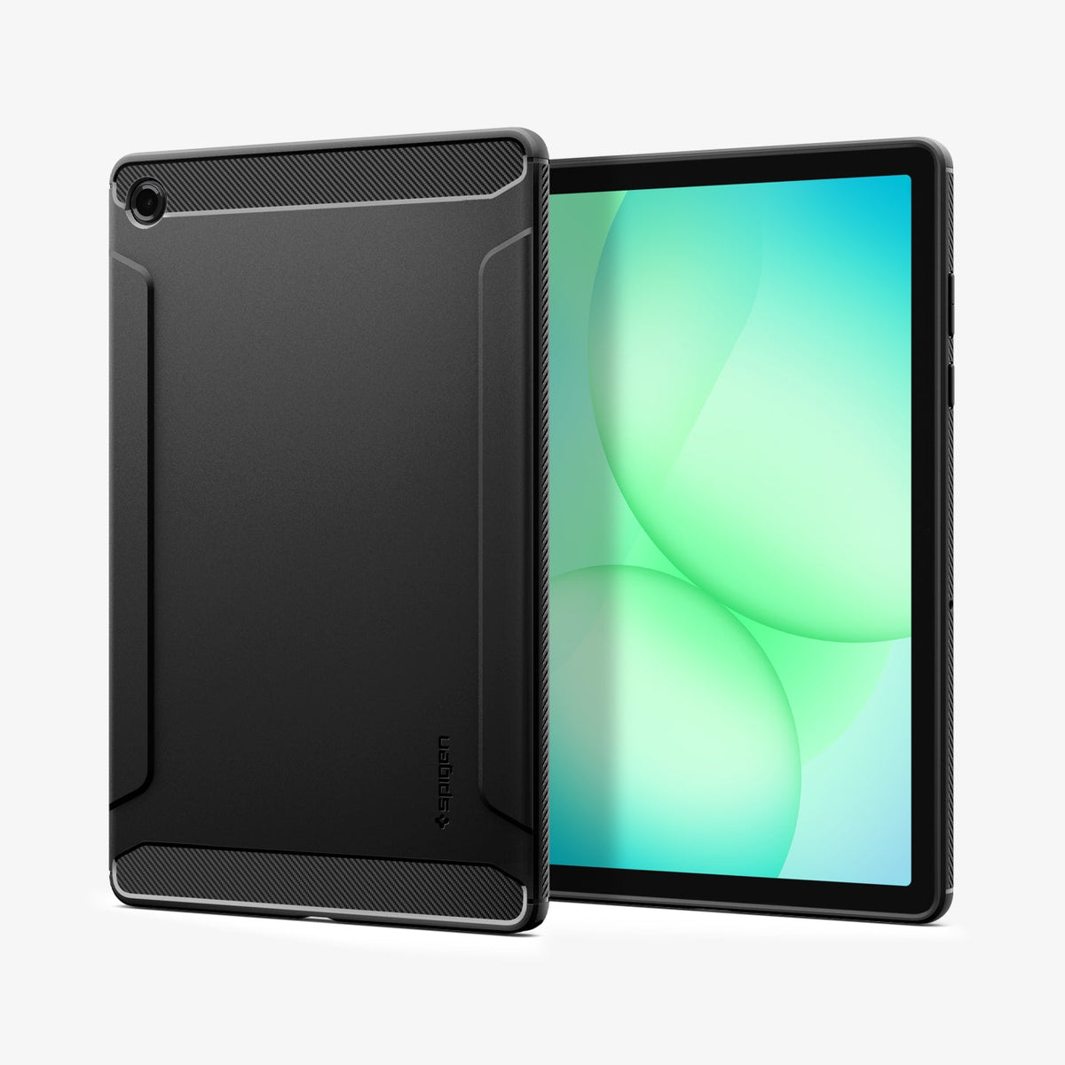ACS10463 - Galaxy Tab A11+ Rugged Armor in Matte Black showing front and back