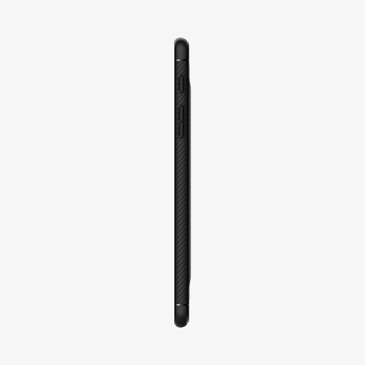 ACS04136 - Galaxy Tab A8 Case Rugged Armor in matte black showing the side with volume controls