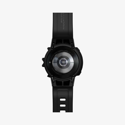 ACS03830 - Galaxy Watch 5/4 (44mm) Case Rugged Armor Pro in black showing the back with watch band laid out flat