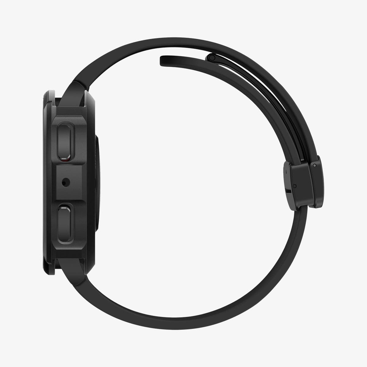 ACS05185 - Galaxy Watch 5 Pro (45mm) Case Liquid Air in matte black showing the side