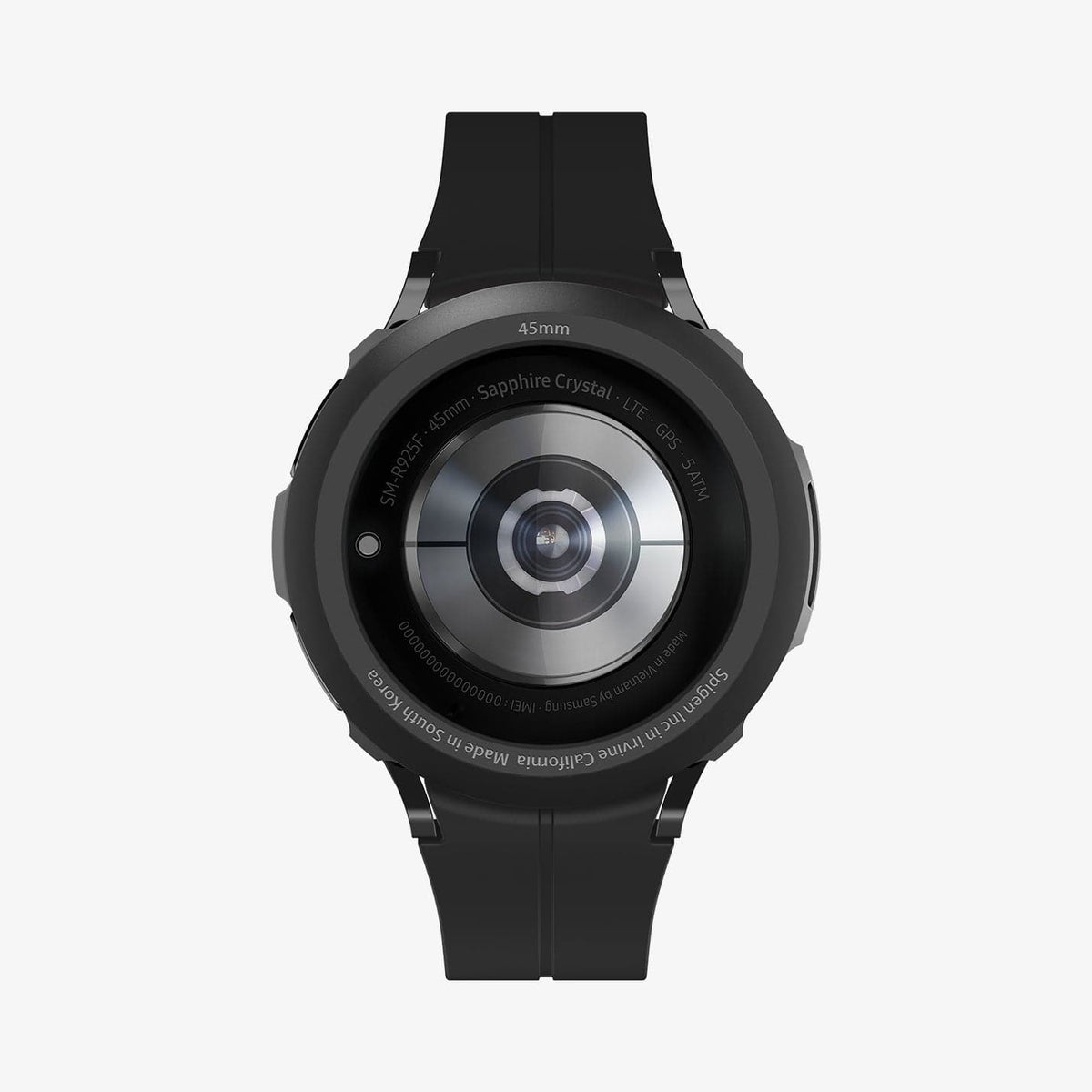 ACS05185 - Galaxy Watch 5 Pro (45mm) Case Liquid Air in matte black showing the back