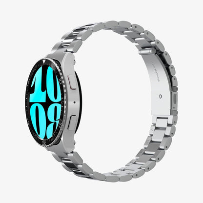 ACS06865 - Galaxy Watch 6 (44mm) Bezel Tune in black showing the front, side and inside of band