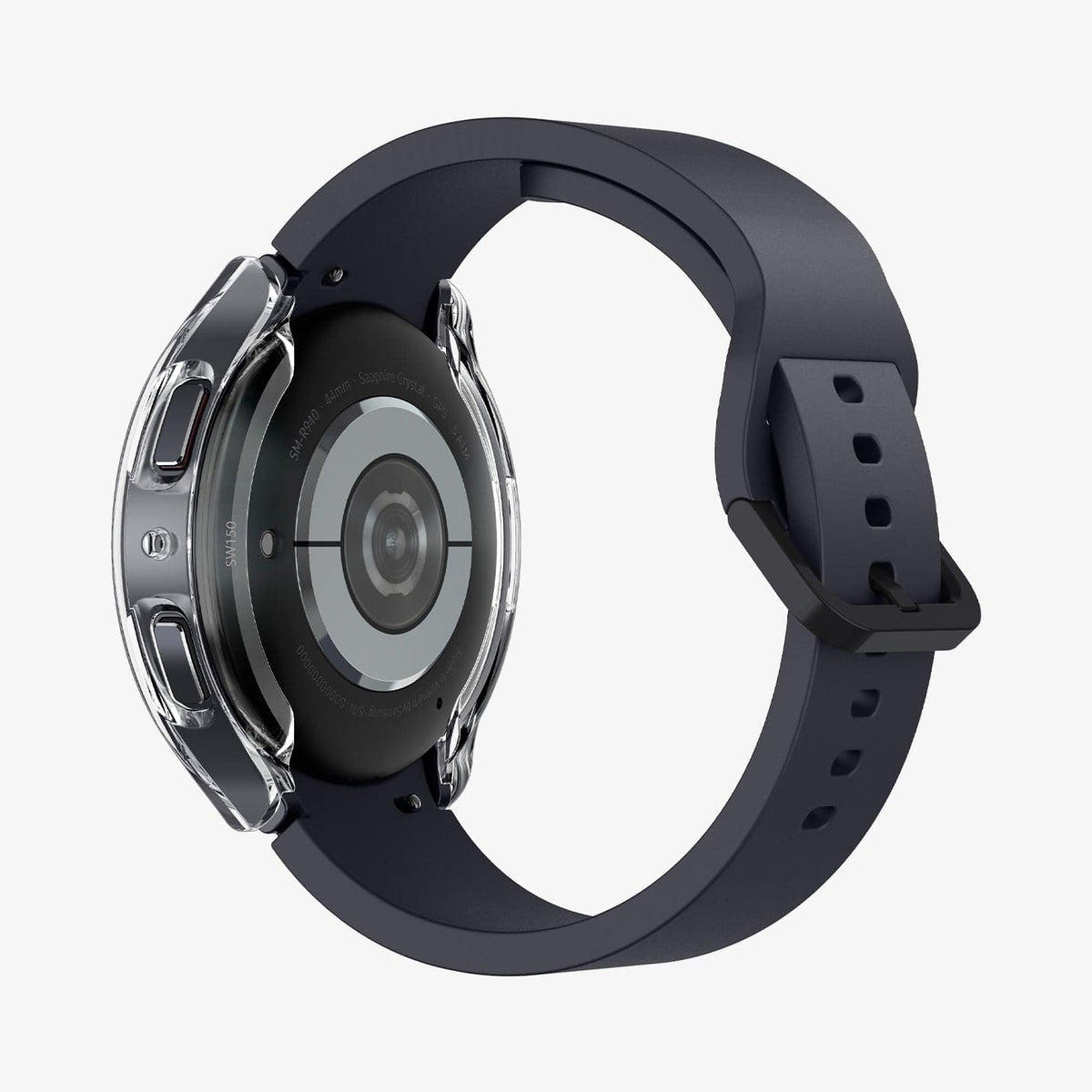 ACS06497 - Galaxy Watch 6 (44mm) Case Ultra Hybrid in crystal clear showing the back and side