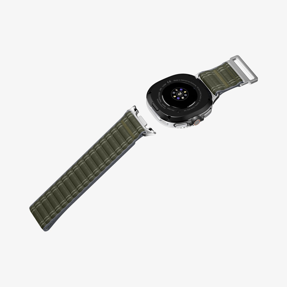 AMP10154 - Galaxy Watch 9 Series WBF0 in green showing the band laid out flat