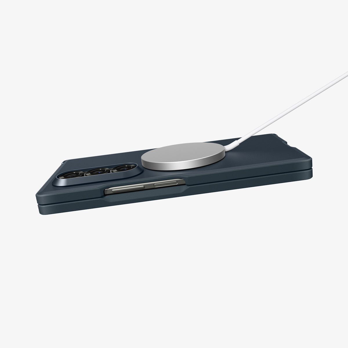 ACS09550 - Galaxy Z Fold 7 Tough Armor Pro (MagFit) in metal slate showing back with magfit