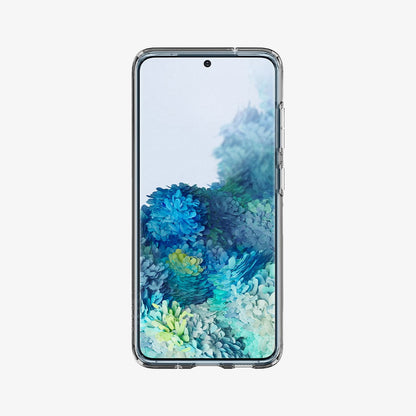 ACS00792 - Galaxy S20 Ultra Hybrid Case in crystal clear showing the front