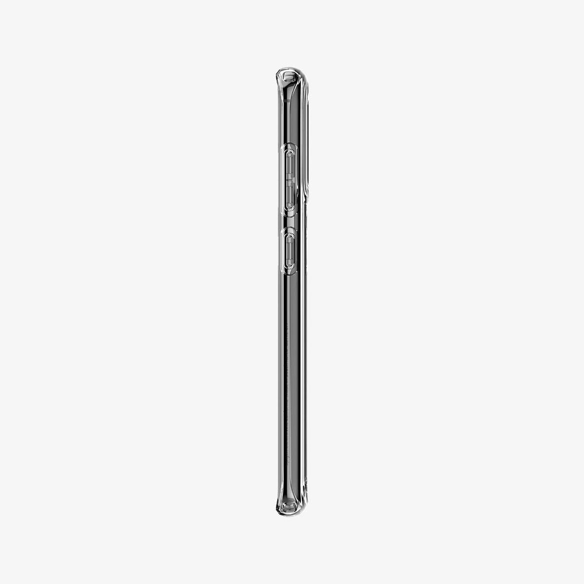 ACS00792 - Galaxy S20 Ultra Hybrid Case in crystal clear showing the side