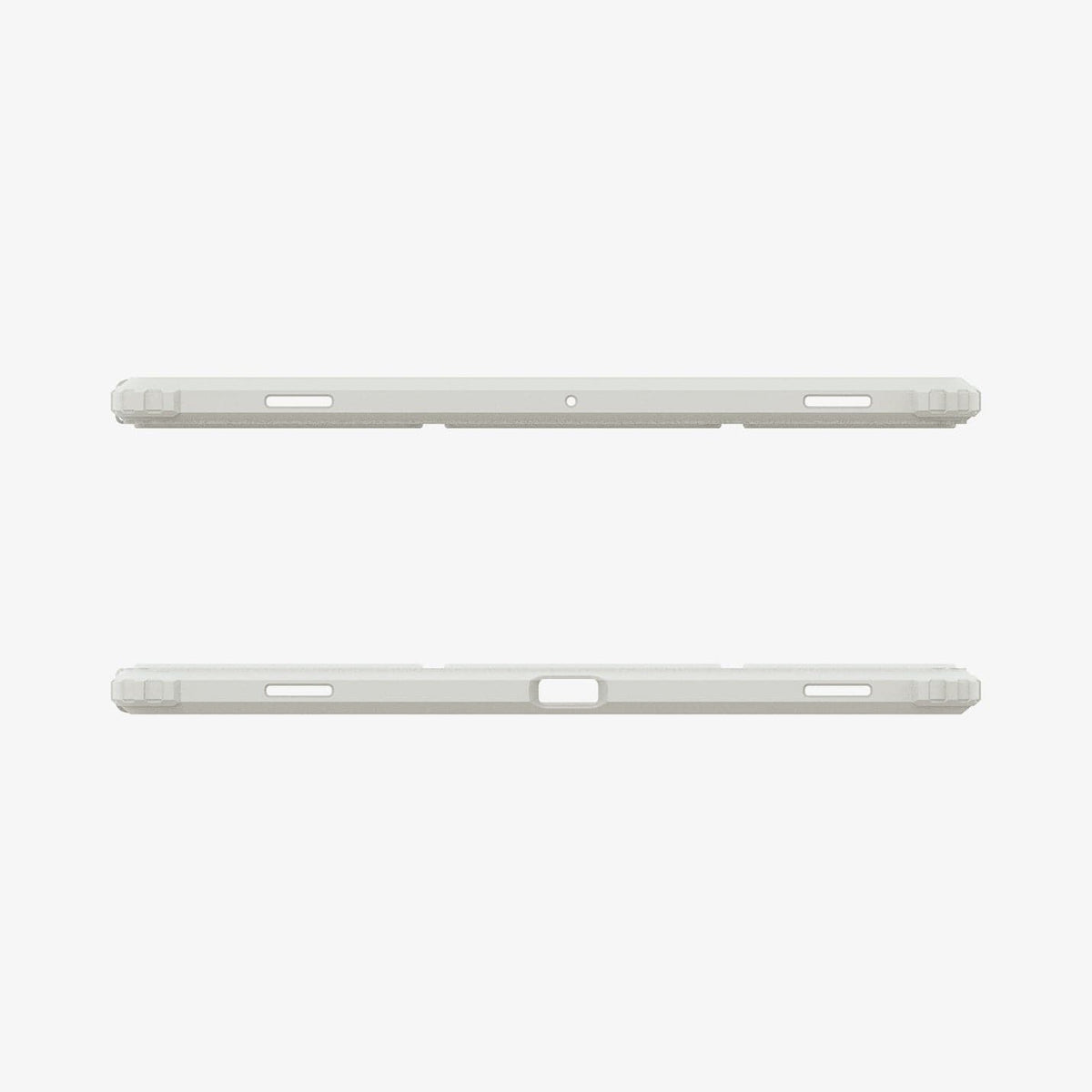 ACS06836 - Galaxy Tab S9+ Case Ultra Hybrid Pro in gray showing the top and bottom with precise cutouts