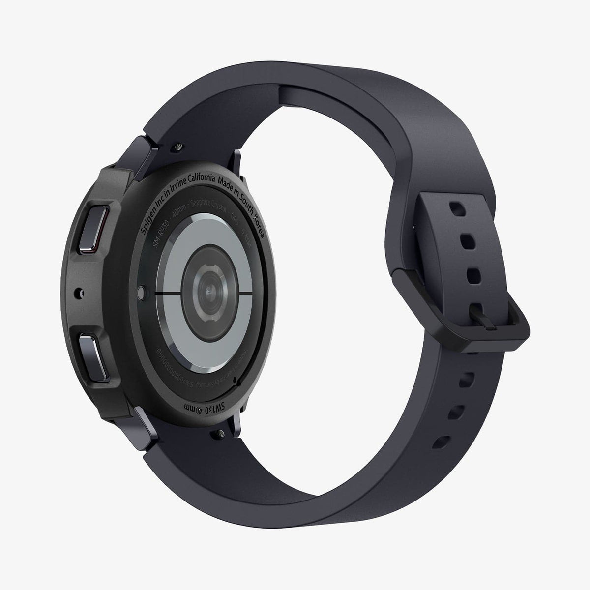 ACS06393 - Galaxy Watch 6 (40mm) Case Liquid Air in matte black showing the back and side