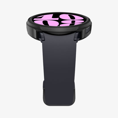 ACS06393 - Galaxy Watch 6 (40mm) Case Liquid Air in matte black showing the bottom and partial front