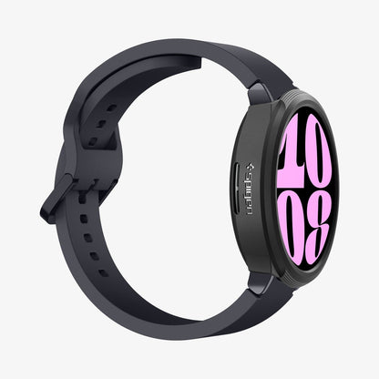 ACS06393 - Galaxy Watch 6 (40mm) Case Liquid Air in matte black showing the side and partial front
