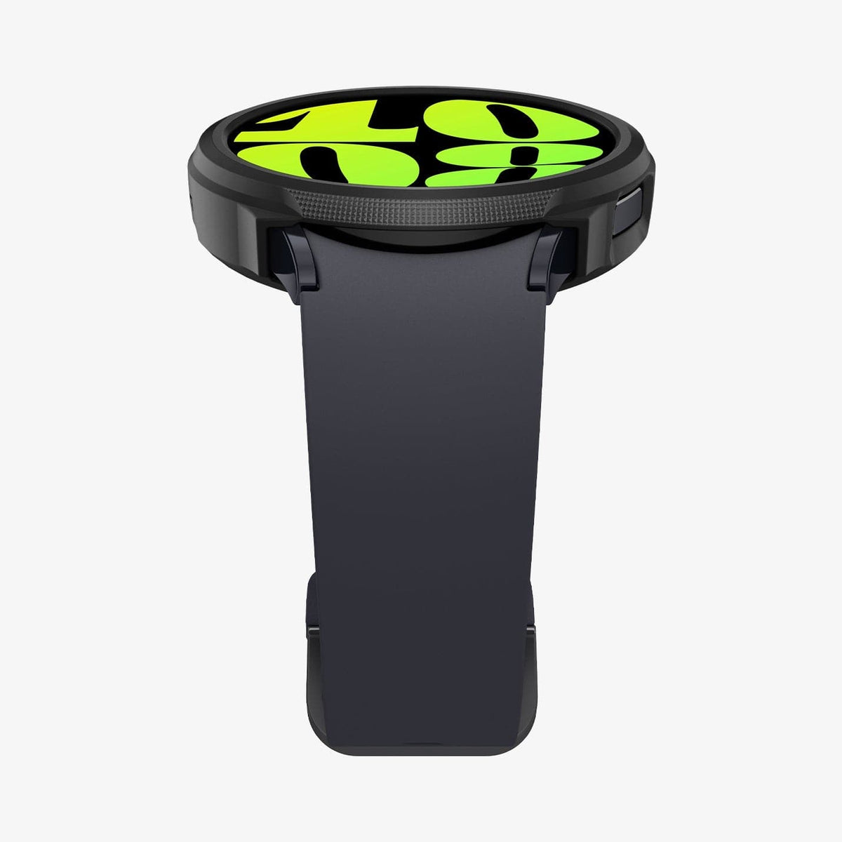 ACS06392 - Galaxy Watch 6 (44mm) Case Liquid Air in matte black showing the bottom and partial front