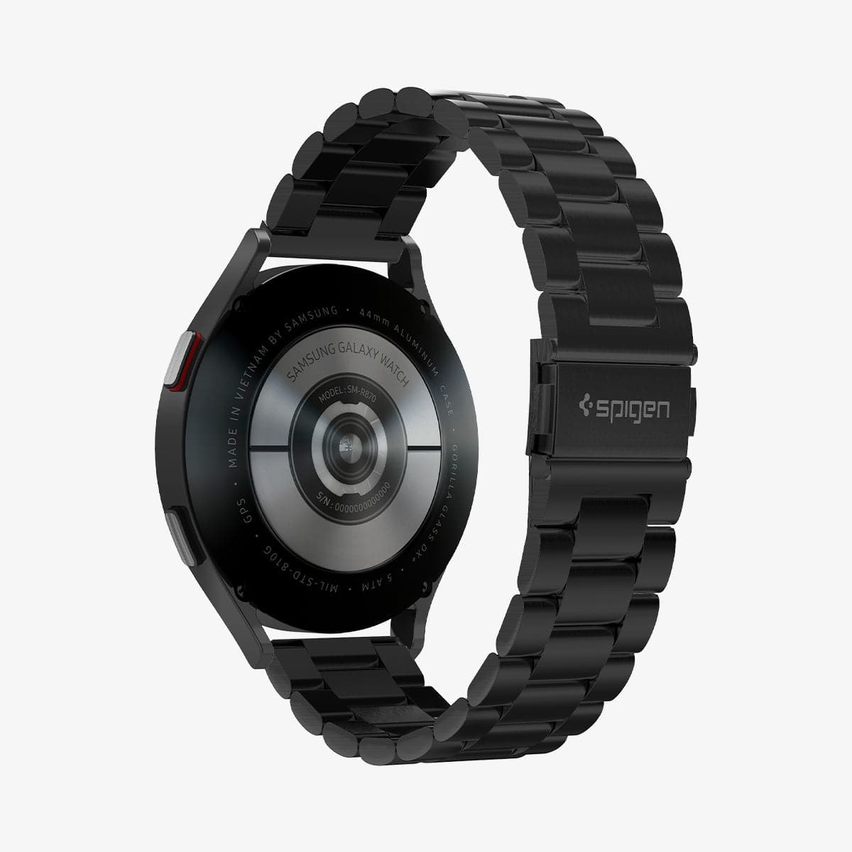 600WB24983 - Galaxy Watch Band (22mm) Modern Fit in black showing the back
