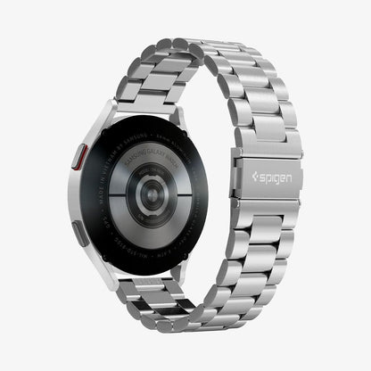600WB24981 - Galaxy Watch Band (22mm) Modern Fit in silver showing the back and inside of band