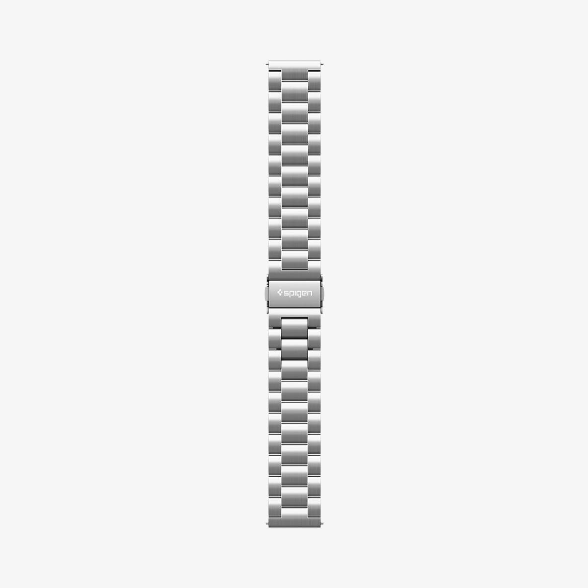 600WB24981 - Galaxy Watch Band (22mm) Modern Fit in silver showing the watch band laid out flat