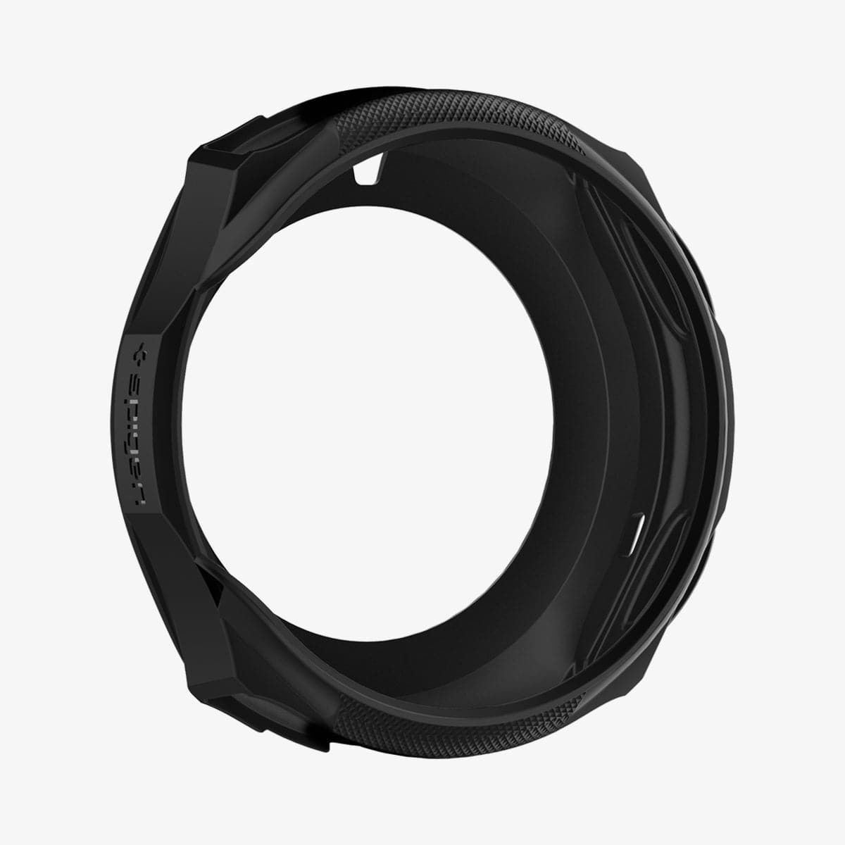 603CS25100 - Galaxy Watch (46mm) Case Liquid Air in black showing the inside and front of case