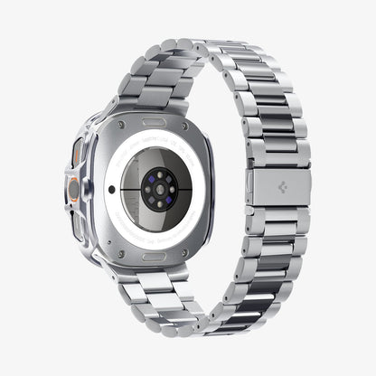 ACS08828 - Watch Ultra (47mm) Case Bezel Tune Pro in Silver showing the back, partial inner side and bottom