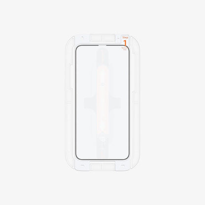 065GL25359 - iPhone XS Max Screen Protector GLAS.tR EZ Fit showing the screen protector inside of ez fit tray