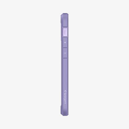 ACS03110 - iPhone 12 Mini Case Ultra Hybrid in iris purple showing the side with volume controls