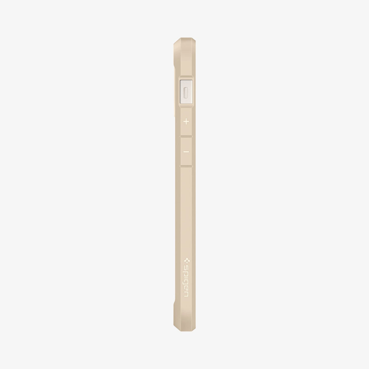 ACS02178 - iPhone 12 Mini Case Ultra Hybrid in sand beige showing the side with volume controls