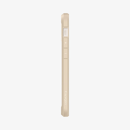 ACS02178 - iPhone 12 Mini Case Ultra Hybrid in sand beige showing the side with volume controls