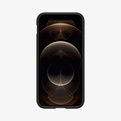 ACS01703 - iPhone 12 Pro / 12 Case Ultra Hybrid in matte black showing the front