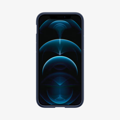 ACS02251 - iPhone 12 Pro / 12 Case Ultra Hybrid in navy blue showing the front