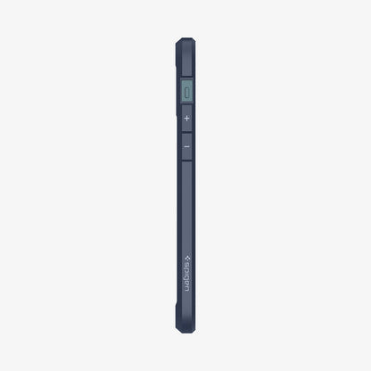 ACS02251 - iPhone 12 Pro / 12 Case Ultra Hybrid in navy blue showing the side with volume controls