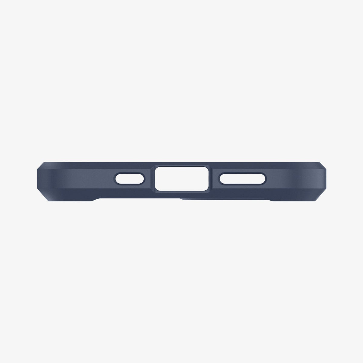 ACS02251 - iPhone 12 Pro / 12 Case Ultra Hybrid in navy blue showing the bottom with precise cutouts