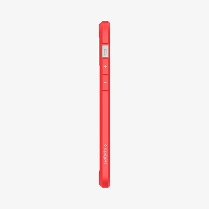 ACS01704 - iPhone 12 Pro / 12 Case Ultra Hybrid in red showing the side with volume controls