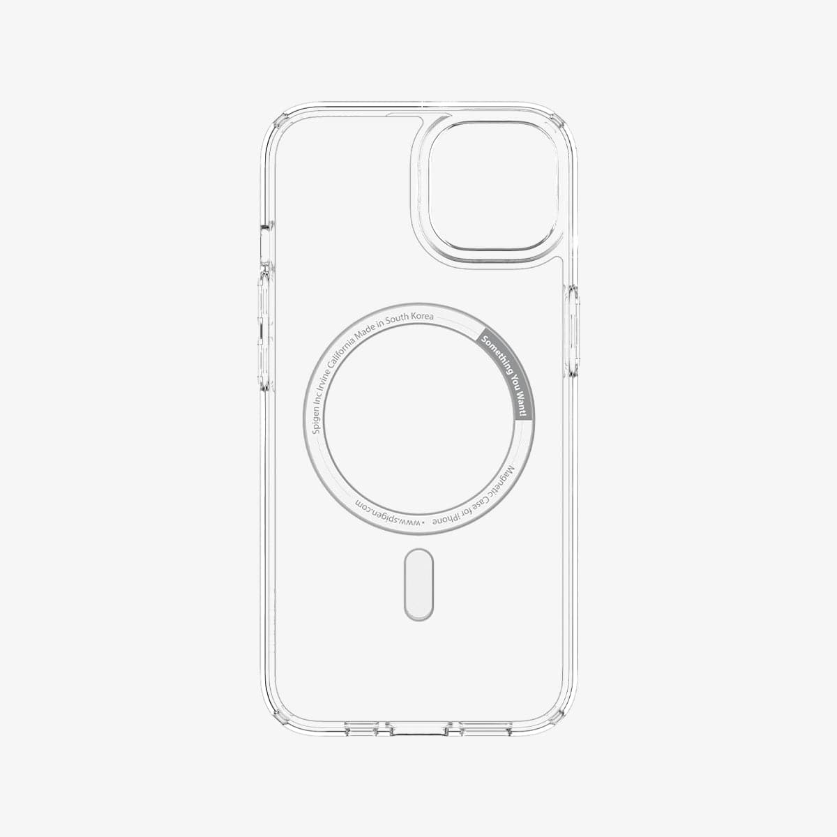 ACS03528 - iPhone 13 Case Ultra Hybrid Mag Safe Compatible in white showing the inside of case