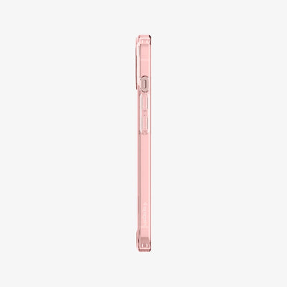 ACS03525 - iPhone 13 Case Ultra Hybrid in rose crystal showing the side with volume controls
