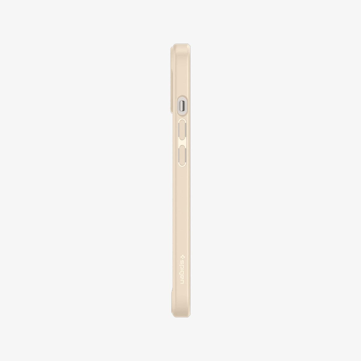 ACS03526 - iPhone 13 Case Ultra Hybrid in sand beige showing the side with volume controls