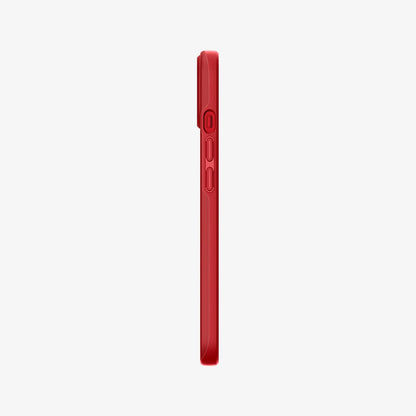 ACS03306 - iPhone 13 Mini Case Thin Fit in red showing the sides with volume controls